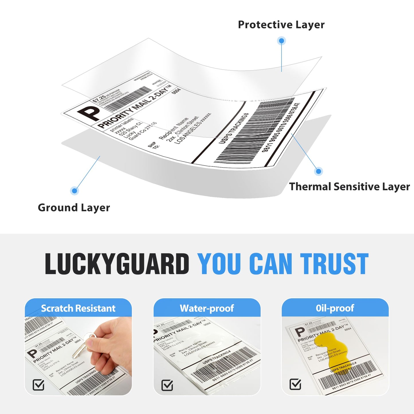 4x6 Thermal Labels Fanfold 500-Pack Crisp Prints Thermal Shipping Labels 4x6 Commercial Grade Thermal Printer Paper 4x6 Thermal Label with Perforated, 1 Stack