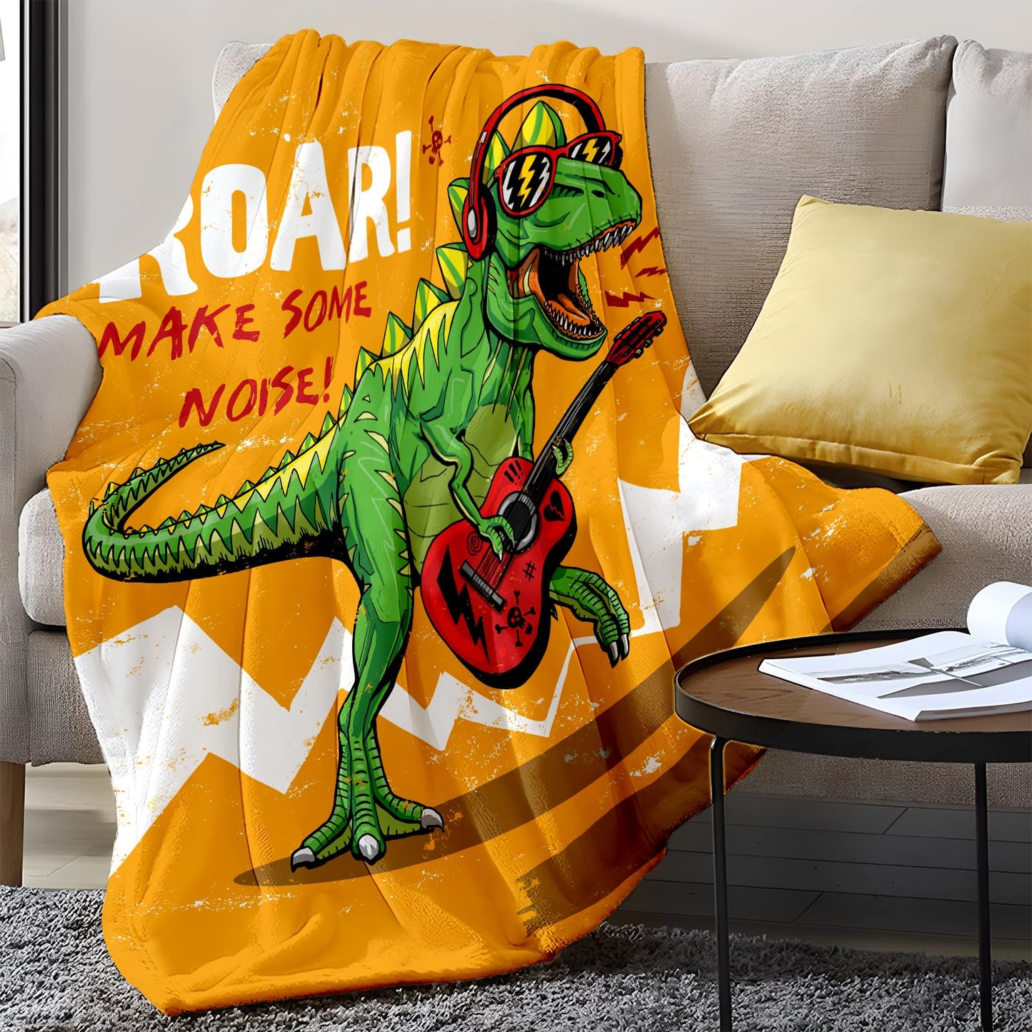 Dinosaur Blanket for Boys Kids 350GSM Soft Flannel Blanket for Boys Children's Toys are Suitable for Beds, Sofas, Outdoor Camping and School Lunch Break 50 * 60in