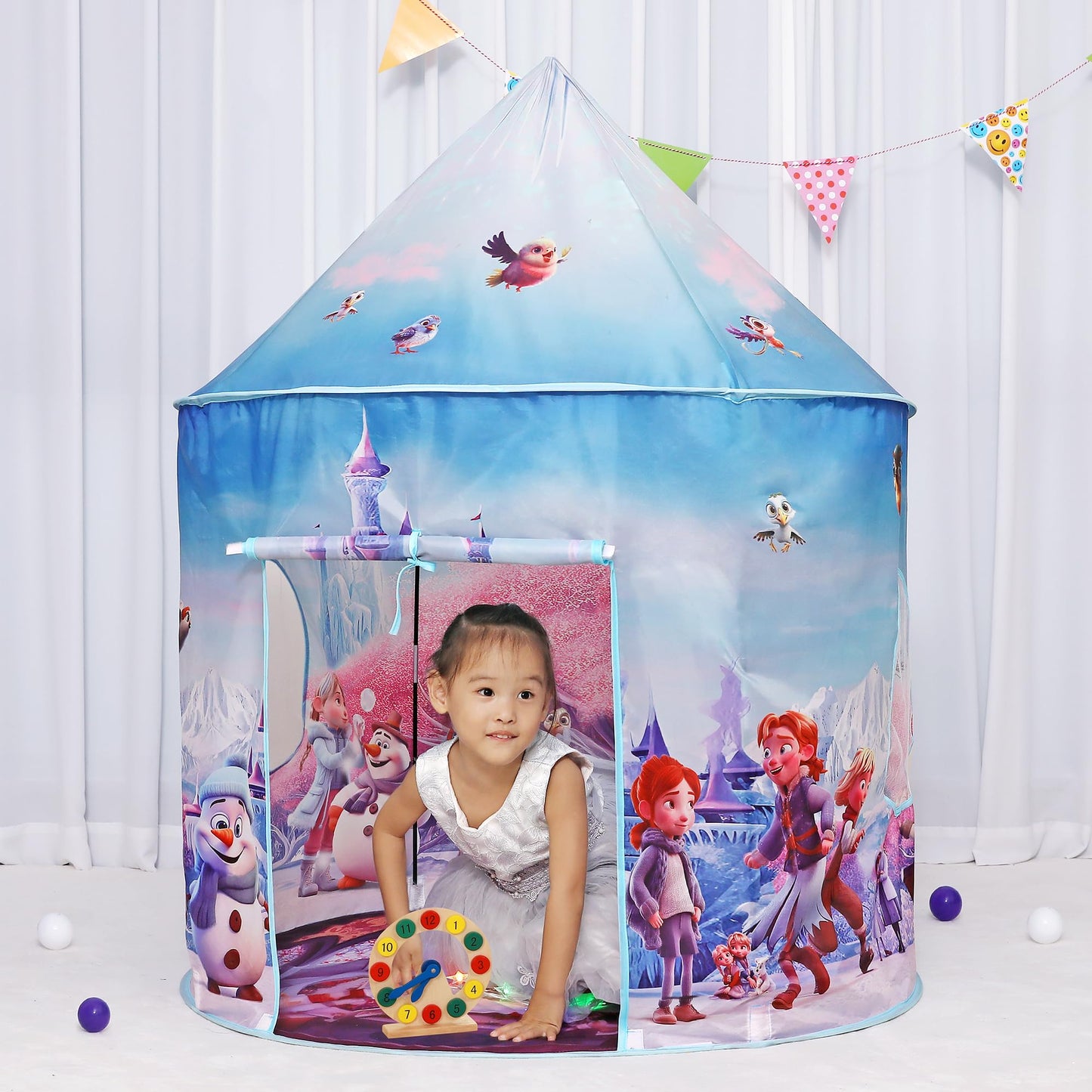 LimitlessFunN Dinosaur Pop Up Kids Play Tent | includes Star Lights & Carrying Case |, Children Indoor Castle Playhouse for Boys, Toddlers, 41" D x 41" W x 53" H