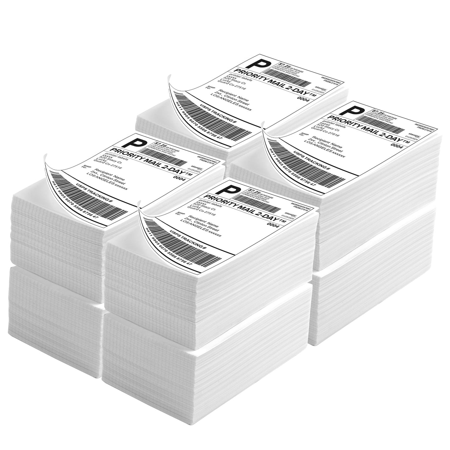 4x6 Thermal Labels Fanfold 500-Pack Crisp Prints Thermal Shipping Labels 4x6 Commercial Grade Thermal Printer Paper 4x6 Thermal Label with Perforated, 1 Stack