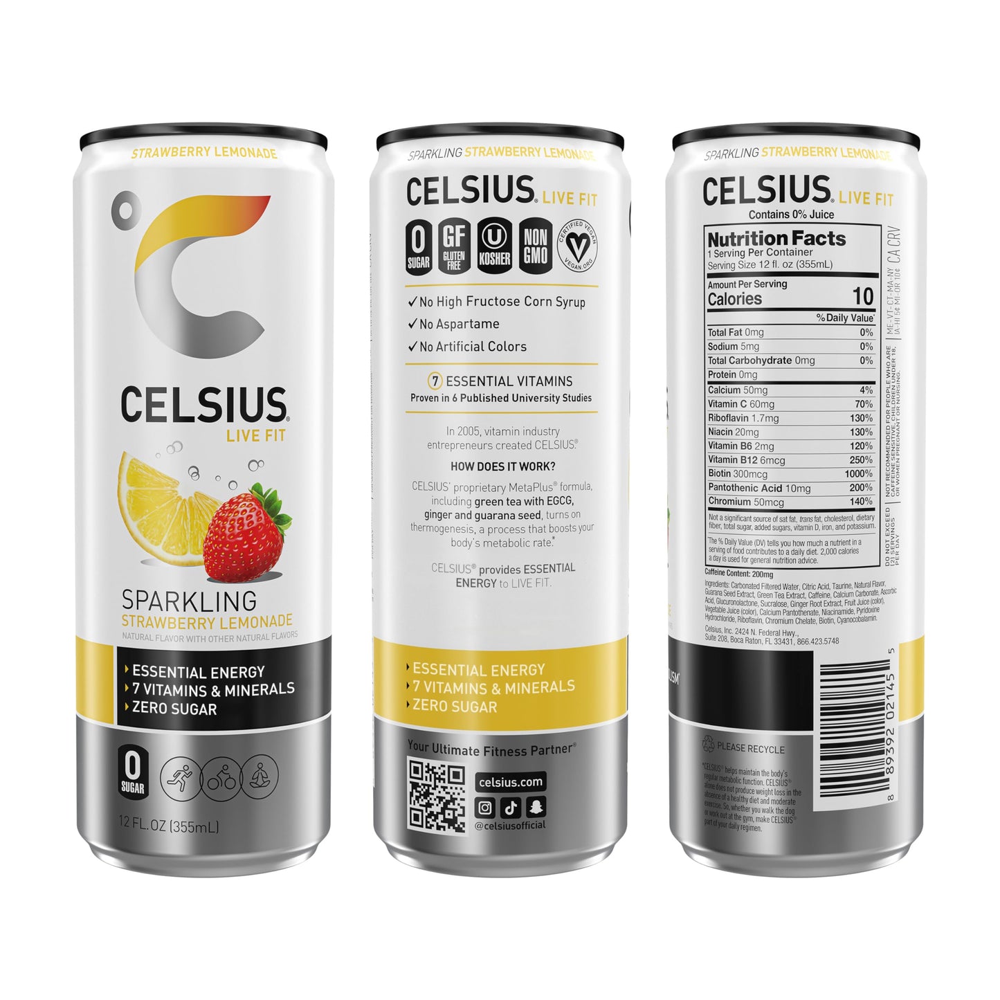 CELSIUS Assorted Flavors Official Variety Pack, Functional Essential Energy Drinks, 12 Fl Oz (Pack of 12)