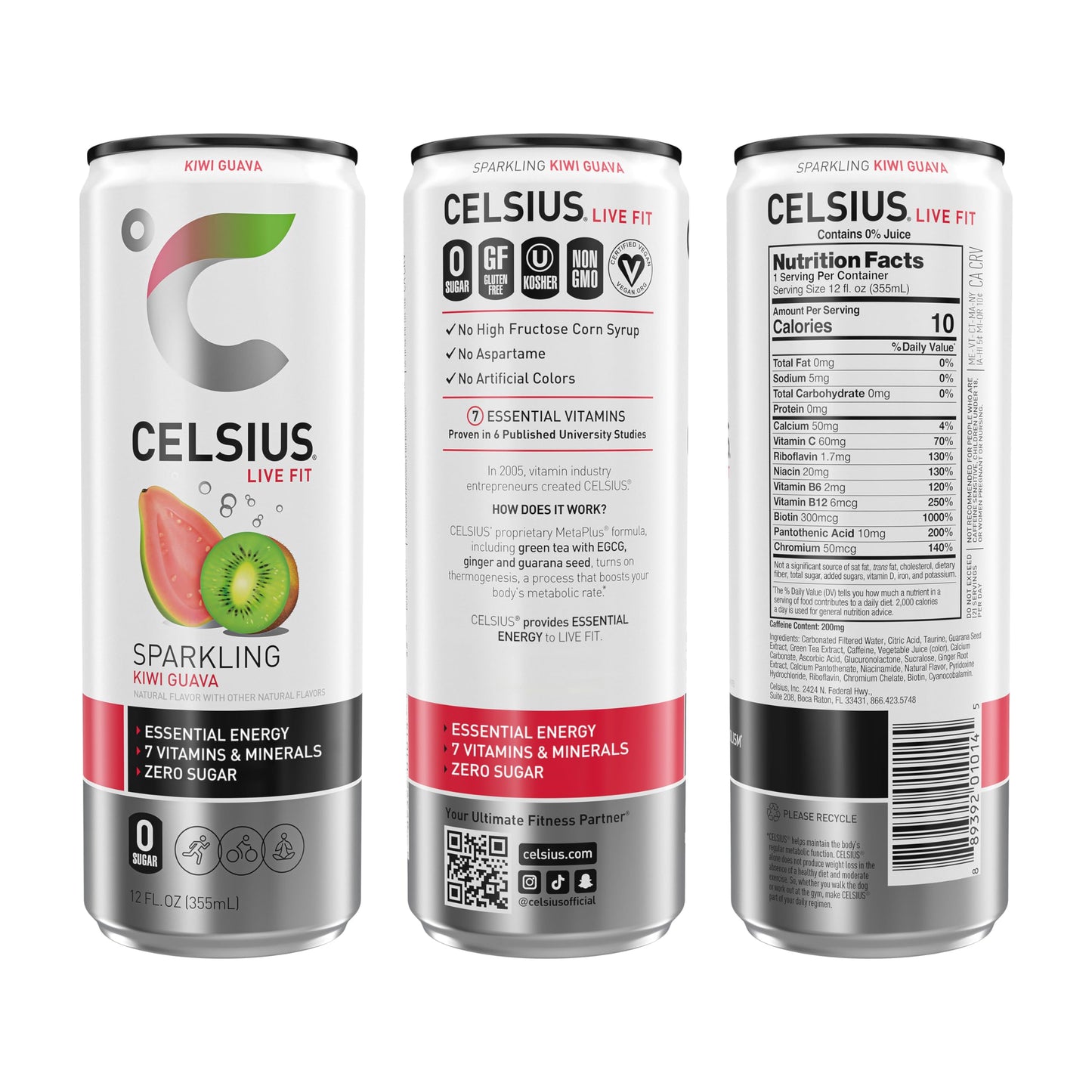 CELSIUS Assorted Flavors Official Variety Pack, Functional Essential Energy Drinks, 12 Fl Oz (Pack of 12)