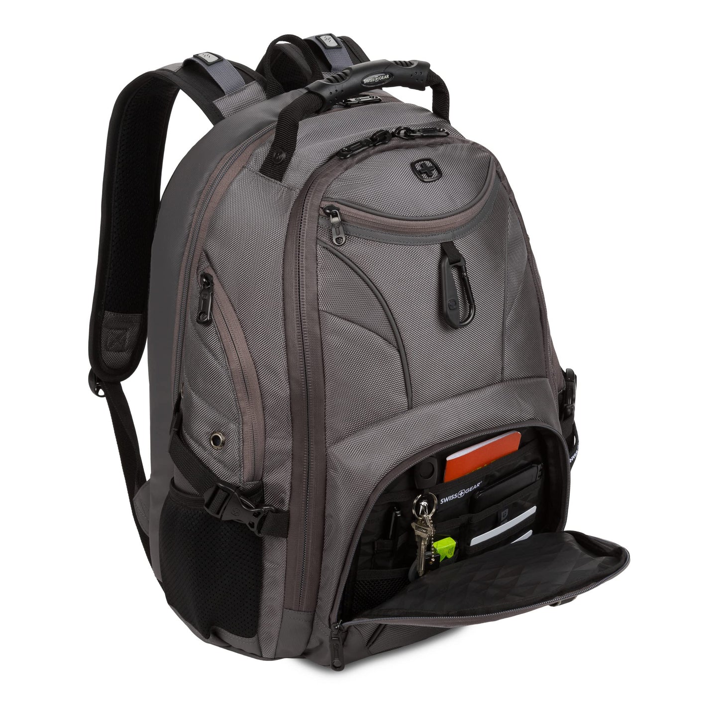 SwissGear 1900 Scansmart TSA 17-Inch Laptop Backpack, Gray/Black