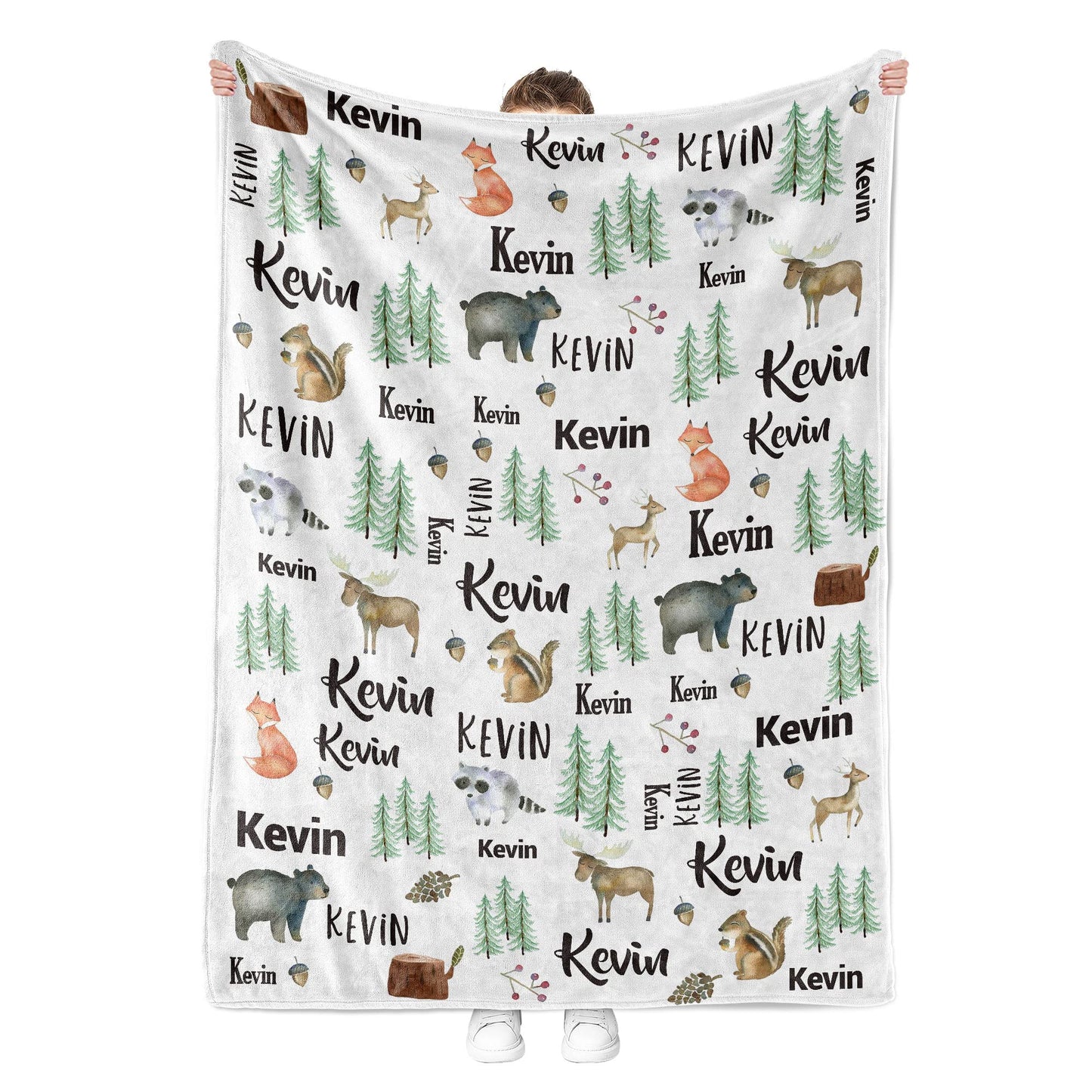 MDPrints Dinosaur Personalized Baby Blankets for Boys, Personalized Baby Gifts with Name, Customized Baby Blanket, Newborn Boy Gift, Soft Fleece