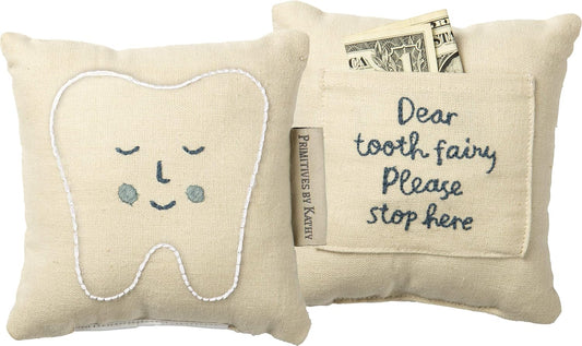 PBK Tooth Fairy Pillow, 1 Count (Pack of 1), Blue, White